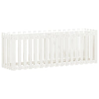 Vassoio per fioriera aiuola rialzata piante fiori terrazza giardino recinzione giardino design 200 x 50 x 70 cm pino massiccio bianco 02_0039810