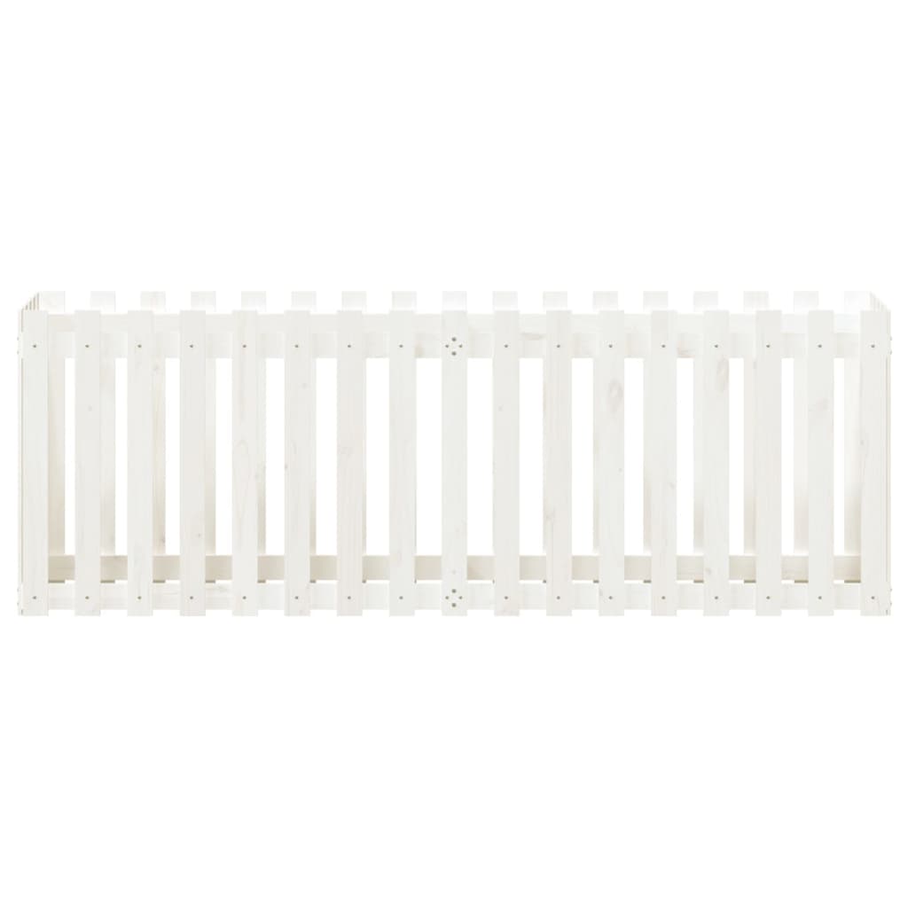 Vassoio per fioriera aiuola rialzata piante fiori terrazza giardino recinzione giardino design 200 x 50 x 70 cm pino massiccio bianco 02_0039810