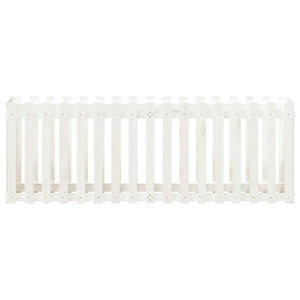 Vassoio per fioriera aiuola rialzata piante fiori terrazza giardino recinzione giardino design 200 x 50 x 70 cm pino massiccio bianco 02_0039810