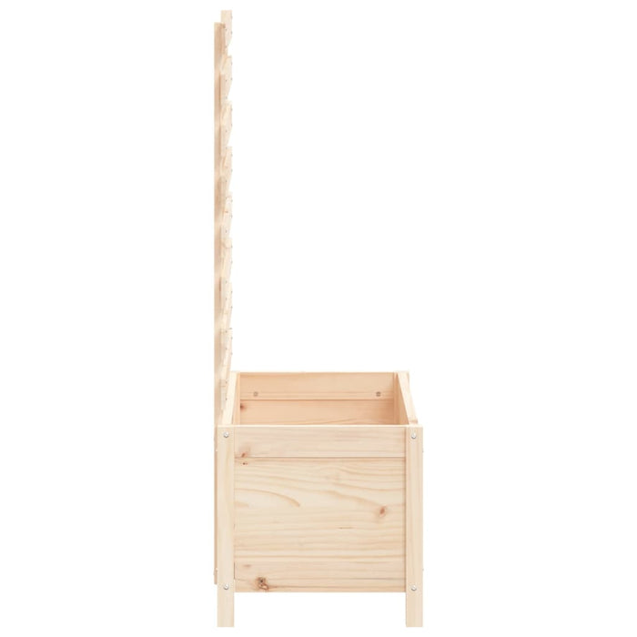 Fioriera Giardino con Rastrelliera 79x39,5x114cm Massello Pino