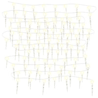 Luci di Natale a forma di ghiacciolo 100 LED Bianco Caldo 10 m Acrilico PVC 356227