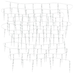 Luci di Natale a forma di ghiacciolo 100 LED Bianco Caldo 10 m Acrilico PVC 356227