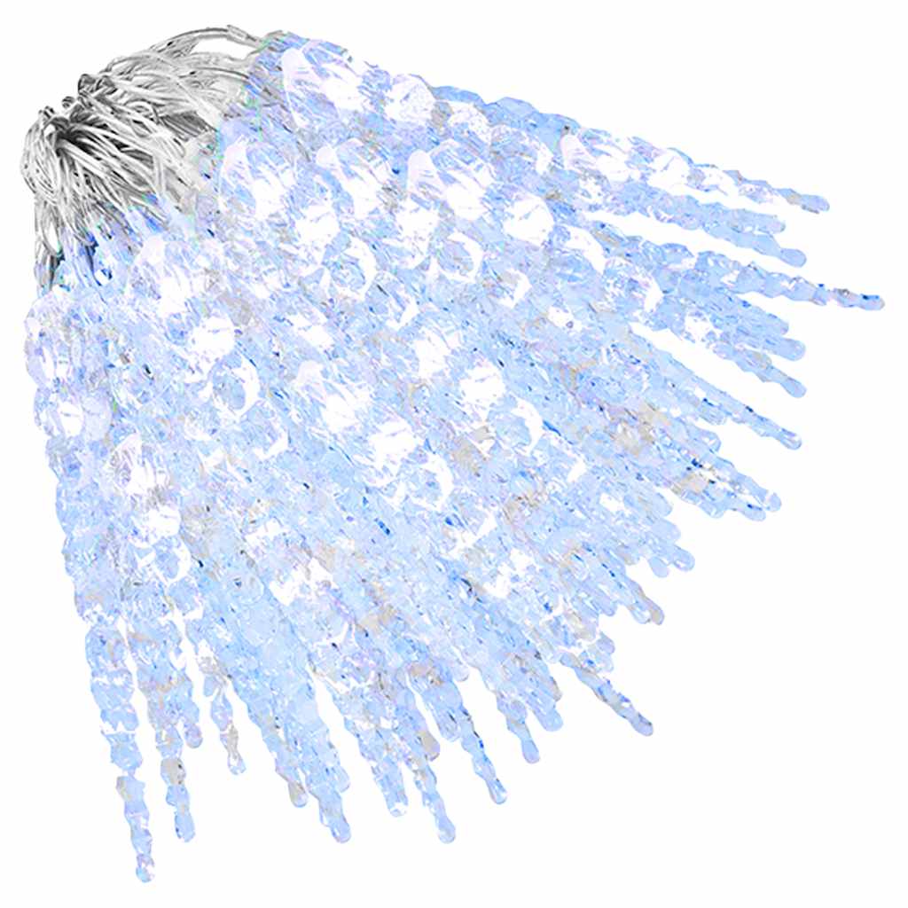 Luci di Natale a forma di ghiacciolo 200 LED Bianco freddo 20 m Acrilico PVC 356228