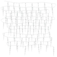 Luci di Natale a forma di ghiacciolo 200 LED Bianco freddo 20 m Acrilico PVC 356228