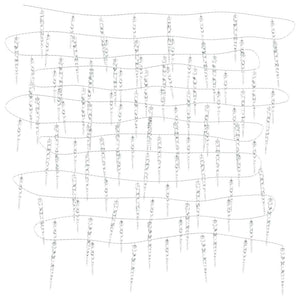 Luci di Natale a forma di ghiacciolo 200 LED Bianco freddo 20 m Acrilico PVC 356228