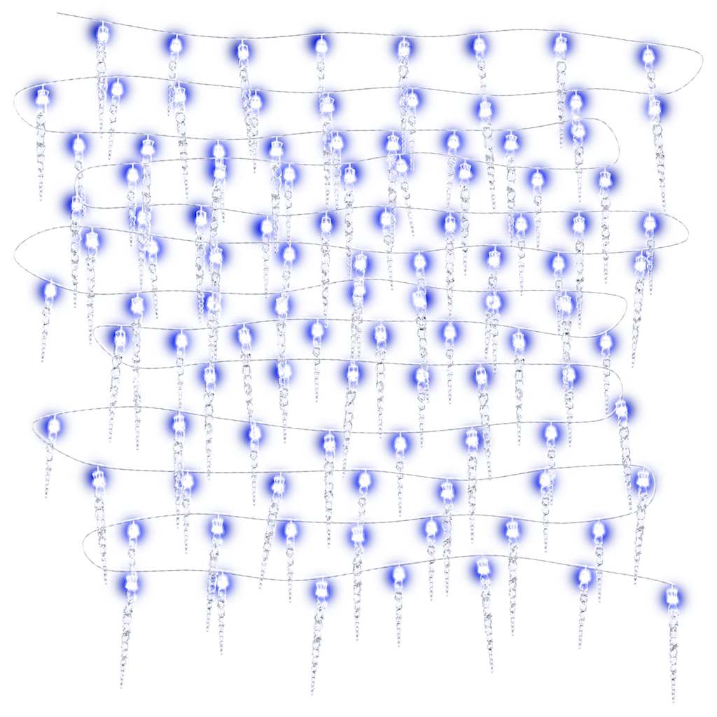 Luce Natale a Ghiacciolo 200 LED Blu 20 m Acrilico PVC 356229