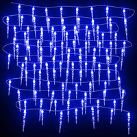 Luce Natale a Ghiacciolo 200 LED Blu 20 m Acrilico PVC 356229
