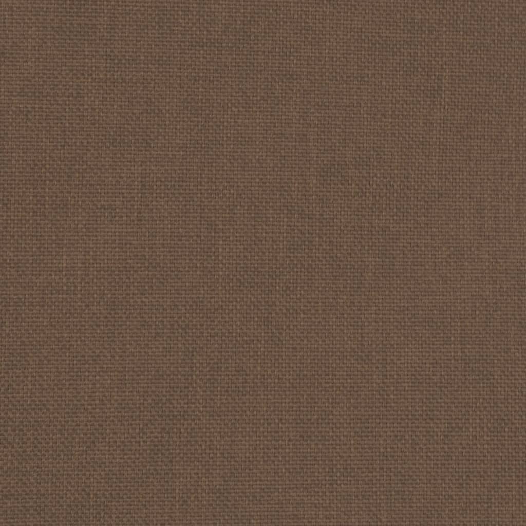 Poltrona Cabriolet con Poggiapiedi Marrone in Tessuto 356435