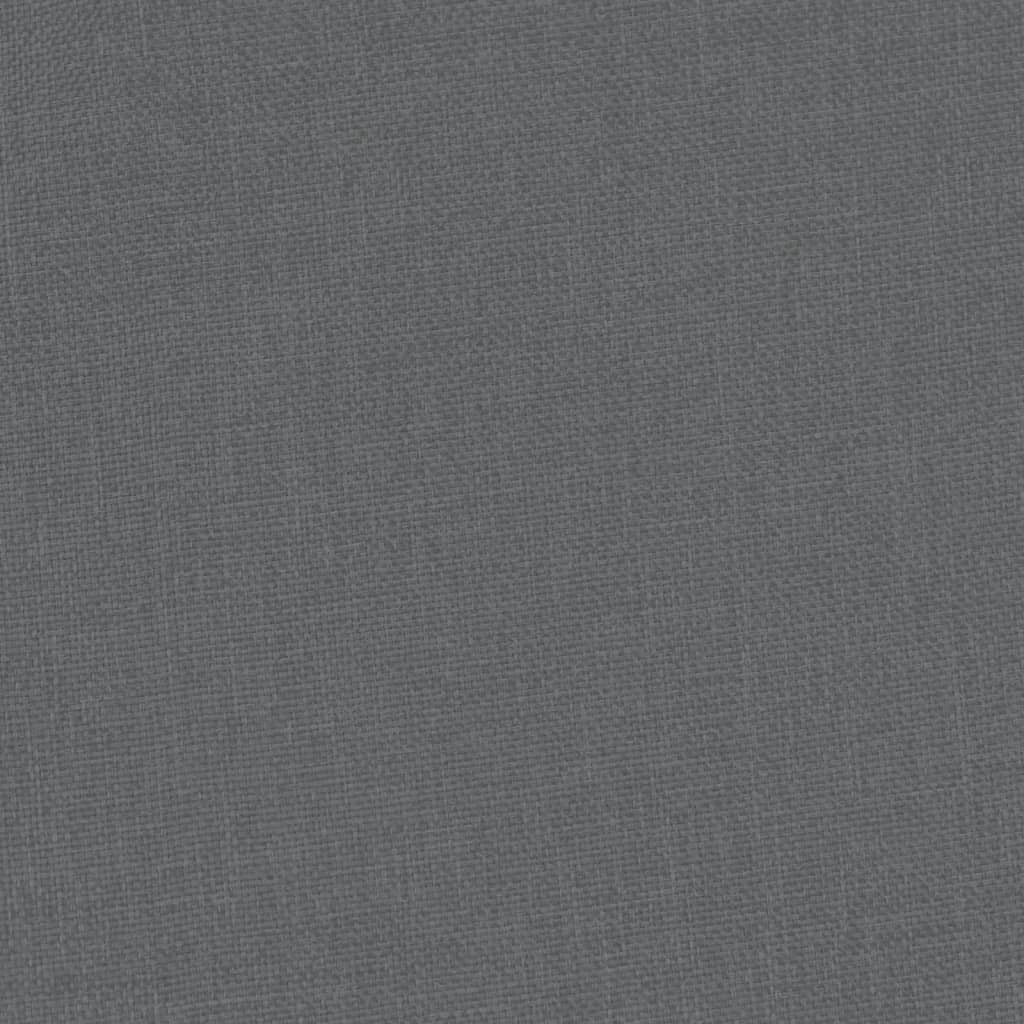 Poltrona Cabriolet con Poggiapiedi Grigio Scuro in Tessuto 356437