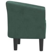Poltrona Cabriolet Verde Scuro in Velluto 356444