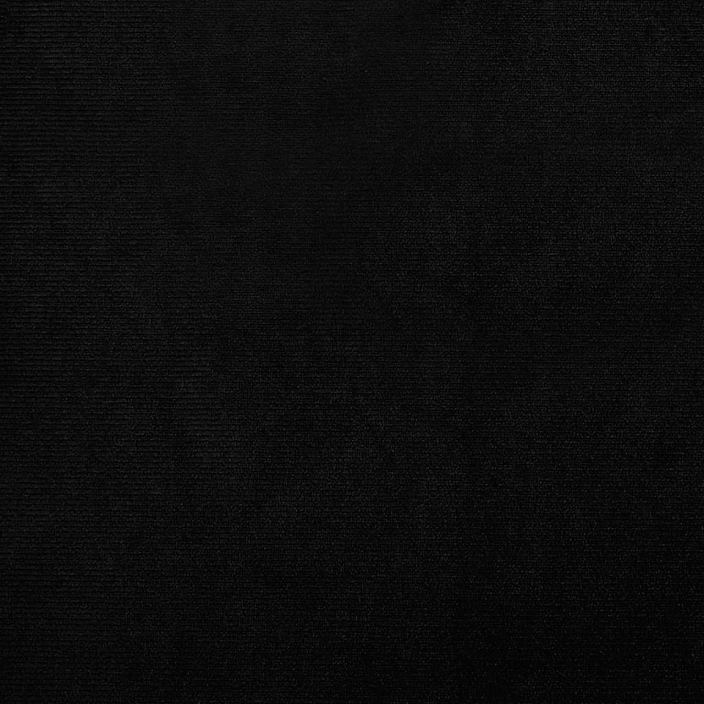 Poltrona Cabriolet con Poggiapiedi Nera in Velluto 356451