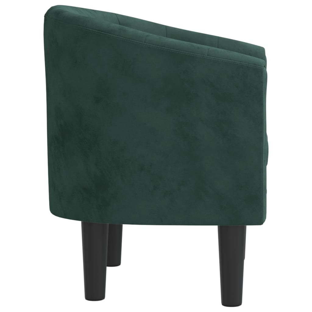 Poltrona Cabriolet Verde Scuro in Velluto 356472