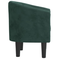 Poltrona Cabriolet Verde Scuro in Velluto 356472