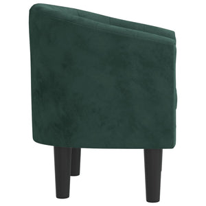 Poltrona Cabriolet Verde Scuro in Velluto 356472