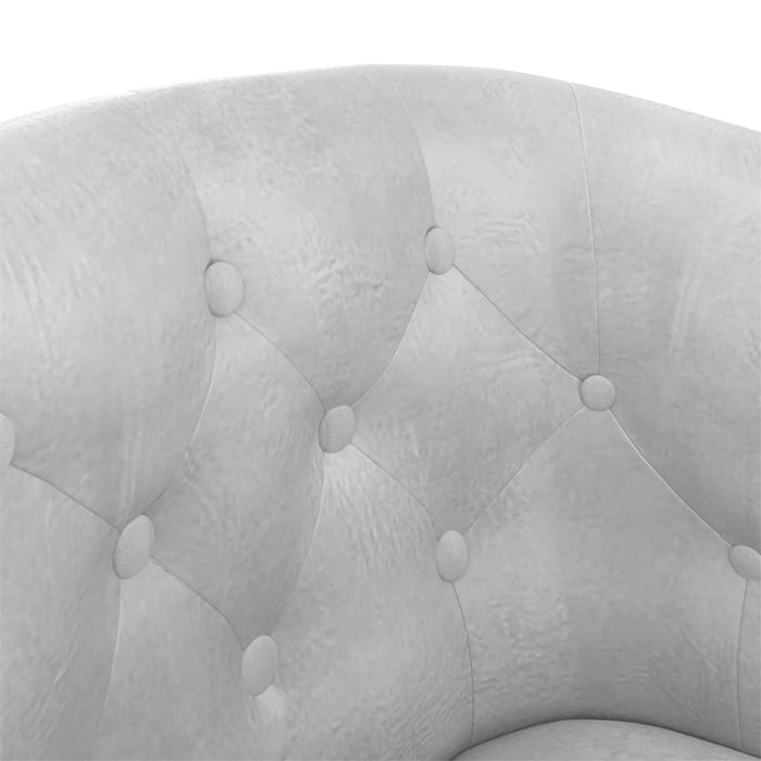 Poltrona Cabriolet con Poggiapiedi Argento in Similpelle 356502