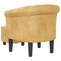 Poltrona Cabriolet con Poggiapiedi Dorata in Similpelle 356504