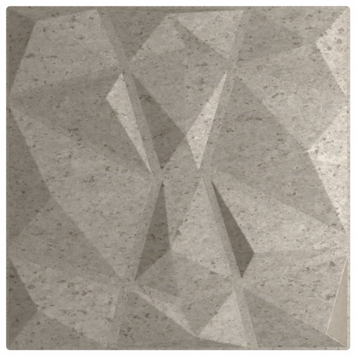 Pannelli Murali 48 pz Grigio Cemento 50x50cm XPS 12 m² Diamante