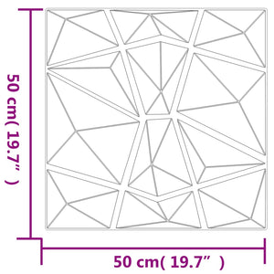 Pannelli Murali 48 pz Grigio Cemento 50x50cm XPS 12 m² Diamante