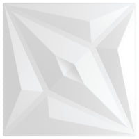 Pannelli Murali 12 pz Bianchi 50x50 cm XPS 3 mÂ² Stellacod mxl 94393