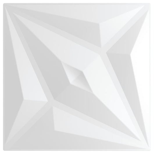 Pannelli Murali 12 pz Bianchi 50x50 cm XPS 3 mÂ² Stellacod mxl 94393