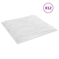Pannelli Murali 12 pz Bianchi 50x50 cm XPS 3 m² Pietra 356937