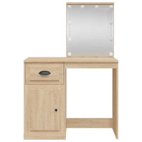 Toeletta con Luci LED Rovere Sonoma 90x42x132,5 cm 834973
