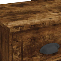 vidaXL Toeletta con Luci LED Rovere Fumo 90x42x132,5 cm