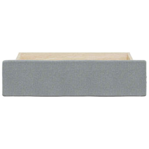 Cassetti da Letto 2pz Grigio Chiaro Legno Multistrato e Tessuto 833910