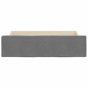 Cassetti da Letto 2pz Grigio Scuro Legno Multistrato e Tessuto 833911