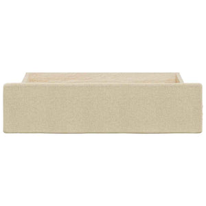Cassetti da Letto 2pz Crema in Legno Multistrato e Tessuto 833914