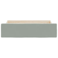 Cassetti da Letto 2pz Grigio Chiaro Legno Multistrato e Velluto 833916