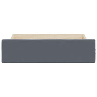 Cassetti da Letto 2pz Grigio Scuro Legno Multistrato e Velluto 833917