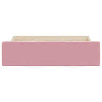 Cassetti da Letto 2pz Rosa in Legno Multistrato e Velluto 833919