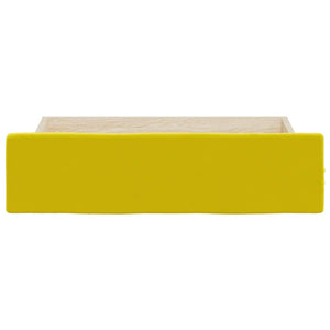 Cassetti da Letto 2pz Gialli in Legno Multistrato e Velluto 833921