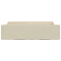 Cassetti da Letto 2pz Crema in Legno Multistrato e Similpelle 833924