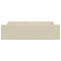 Cassetti da Letto 2pz Crema in Legno Multistrato e Similpelle 833924
