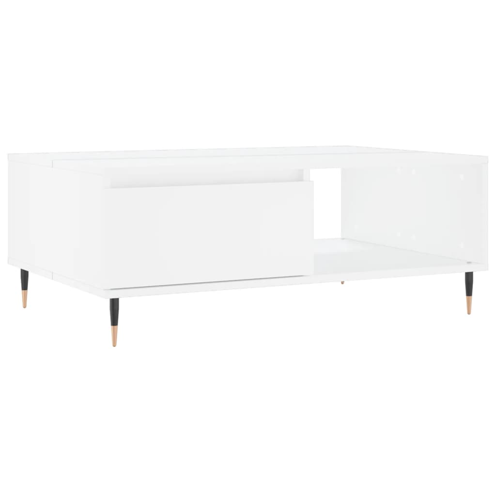 Tavolino da Salotto-Tavolino da soggiorno-Tavolo Bianco 90x60x35 cm in Legno Multistrato 403487
