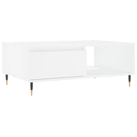 Tavolino da Salotto-Tavolino da soggiorno-Tavolo Bianco 90x60x35 cm in Legno Multistrato 403487