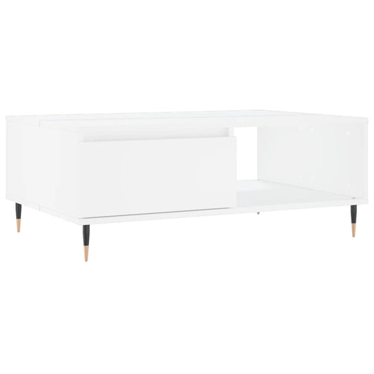 Tavolino da Salotto-Tavolino da soggiorno-Tavolo Bianco 90x60x35 cm in Legno Multistrato 403487