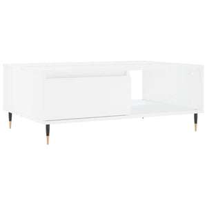 Tavolino da Salotto Bianco 90x60x35 cm in Legno Multistrato