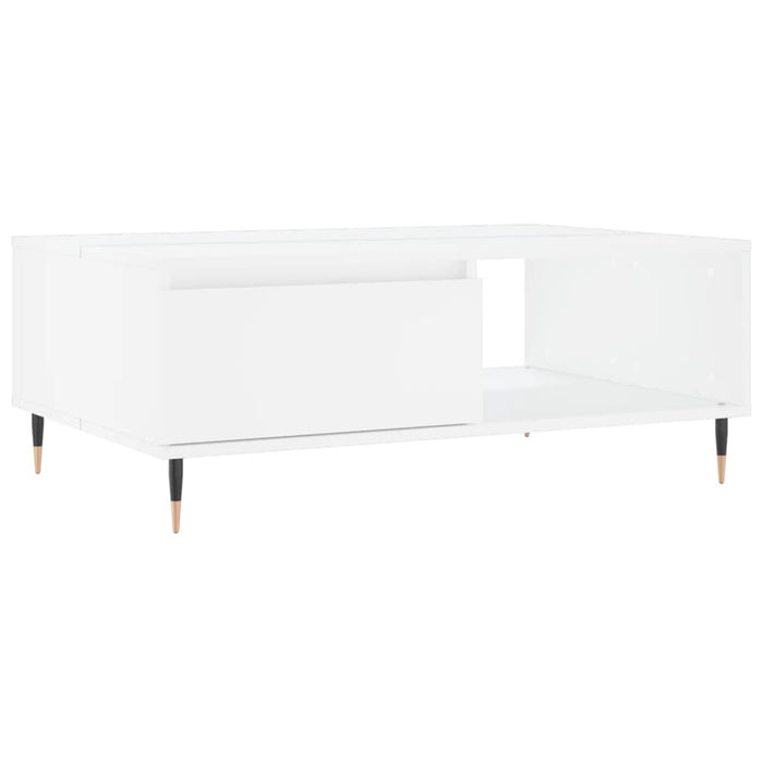 Tavolino da Salotto Bianco 90x60x35 cm in Legno Multistrato