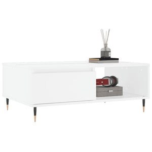 Tavolino da Salotto-Tavolino da soggiorno-Tavolo Bianco 90x60x35 cm in Legno Multistrato 403487