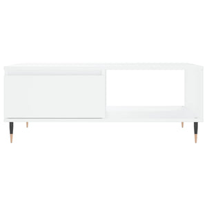 Tavolino da Salotto Bianco 90x60x35 cm in Legno Multistrato