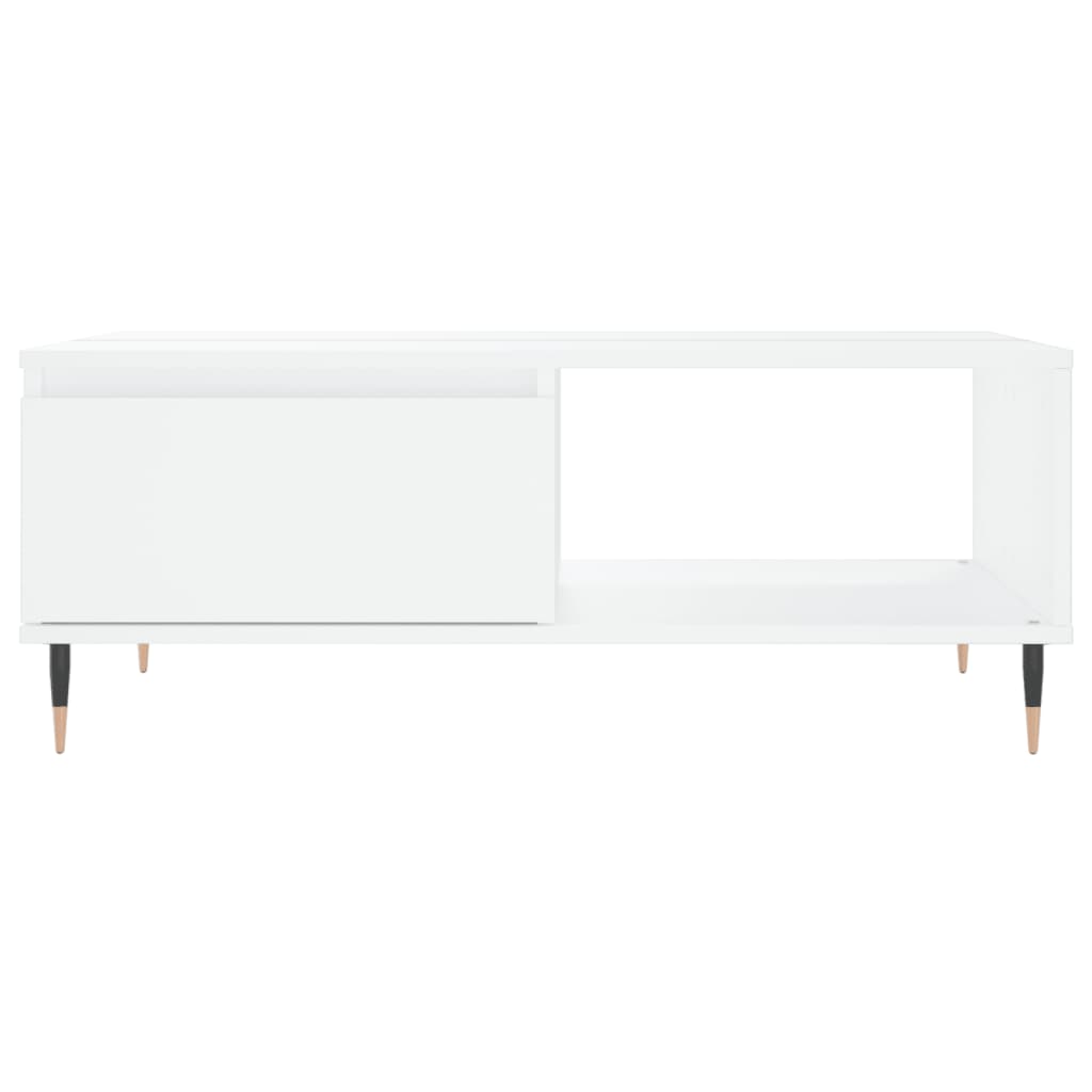 Tavolino da Salotto-Tavolino da soggiorno-Tavolo Bianco 90x60x35 cm in Legno Multistrato 403487