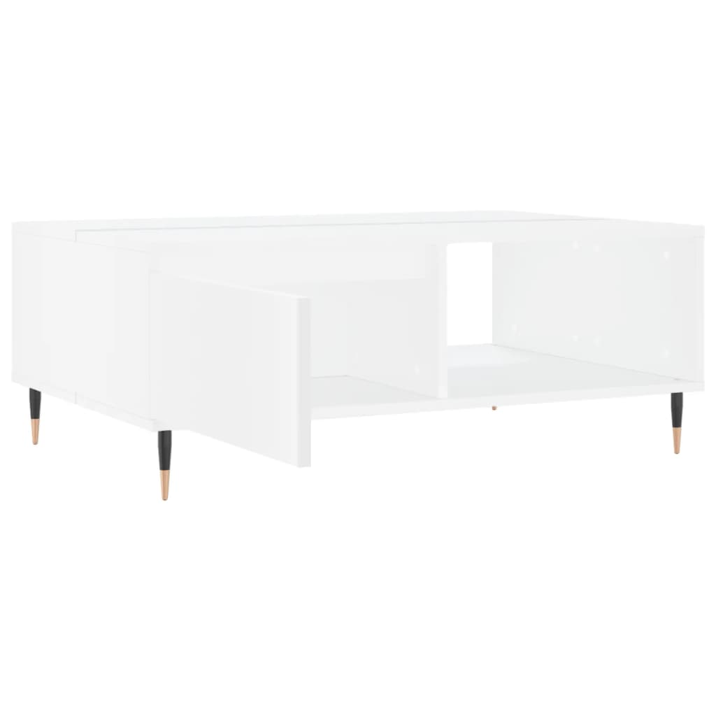Tavolino da Salotto-Tavolino da soggiorno-Tavolo Bianco 90x60x35 cm in Legno Multistrato 403487