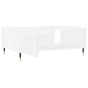 Tavolino da Salotto-Tavolino da soggiorno-Tavolo Bianco 90x60x35 cm in Legno Multistrato 403487