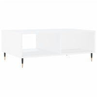 Tavolino da Salotto-Tavolino da soggiorno-Tavolo Bianco 90x60x35 cm in Legno Multistrato 403487
