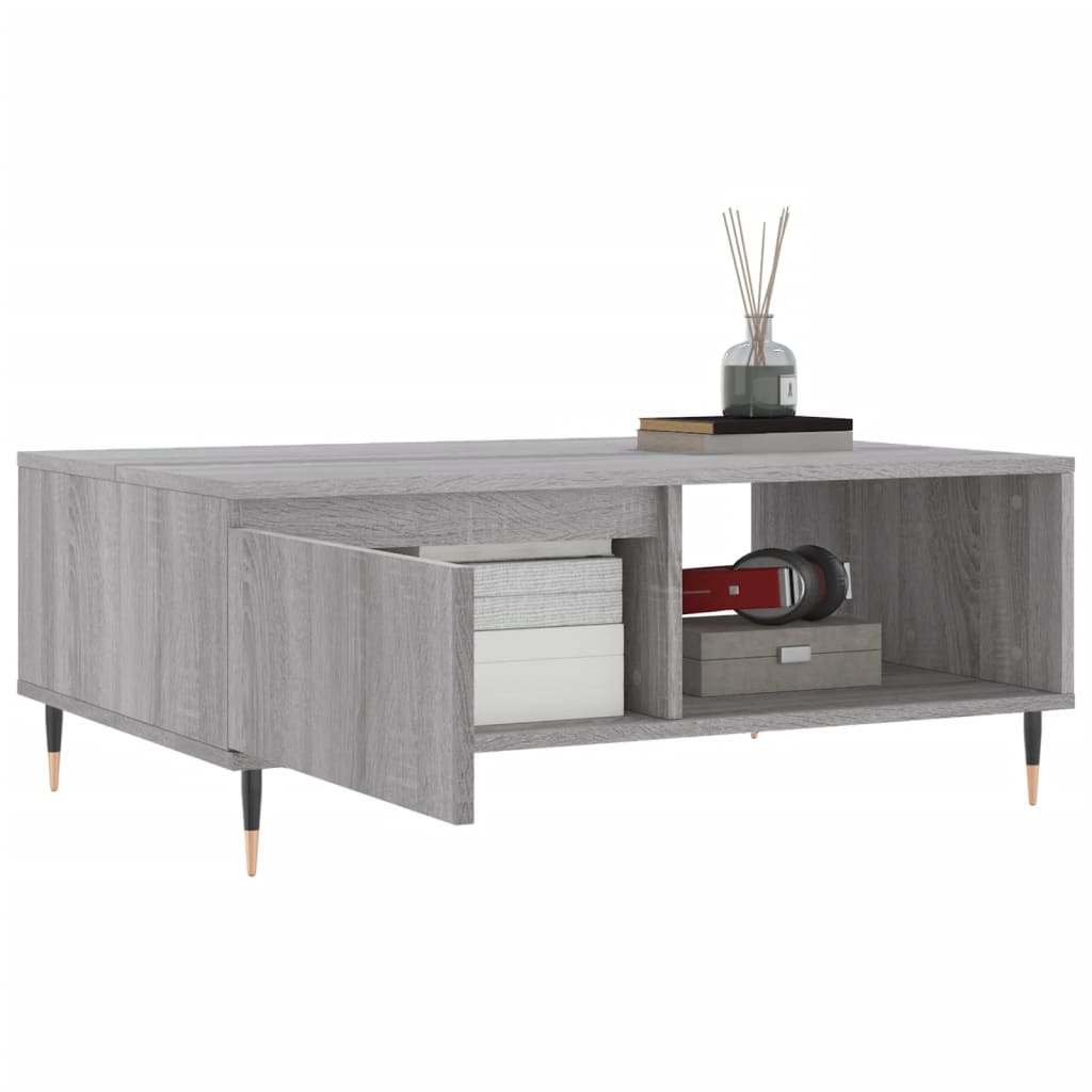Tavolino da Salotto Grigio Sonoma 90x60x35 cm Legno Multistrato 827058