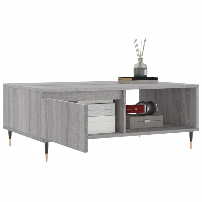 Tavolino da Salotto Grigio Sonoma 90x60x35 cm Legno Multistrato 827058