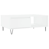 Tavolino da Salotto Bianco 90x60x35 cm in Legno Multistrato 827060